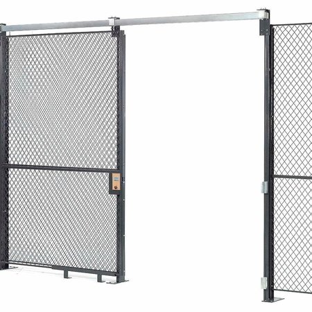 GLOBAL INDUSTRIAL Wire Mesh Sliding Gate, 8x5 603338